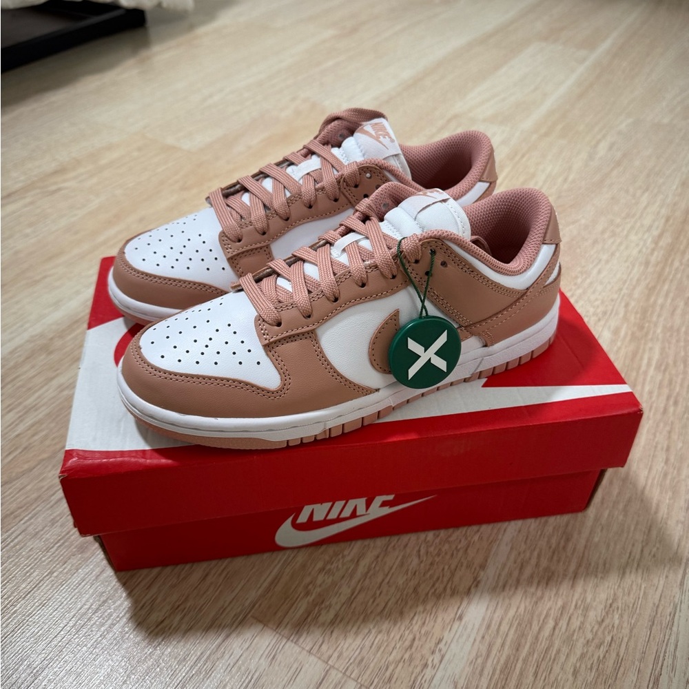 NWB Nike White and Rose Dunk Low